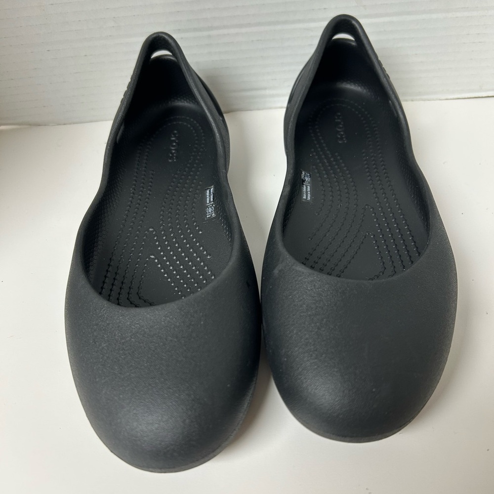 NWOT Crocs Kadee Iconic Comfort Ballet Flats Black, Women's Size 10